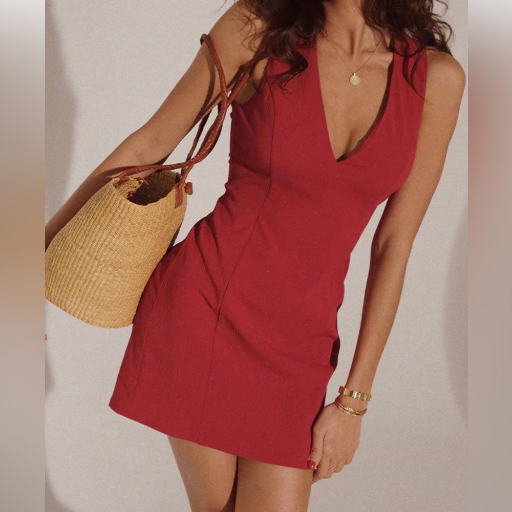 Commense red mini dress